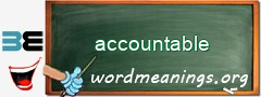 WordMeaning blackboard for accountable